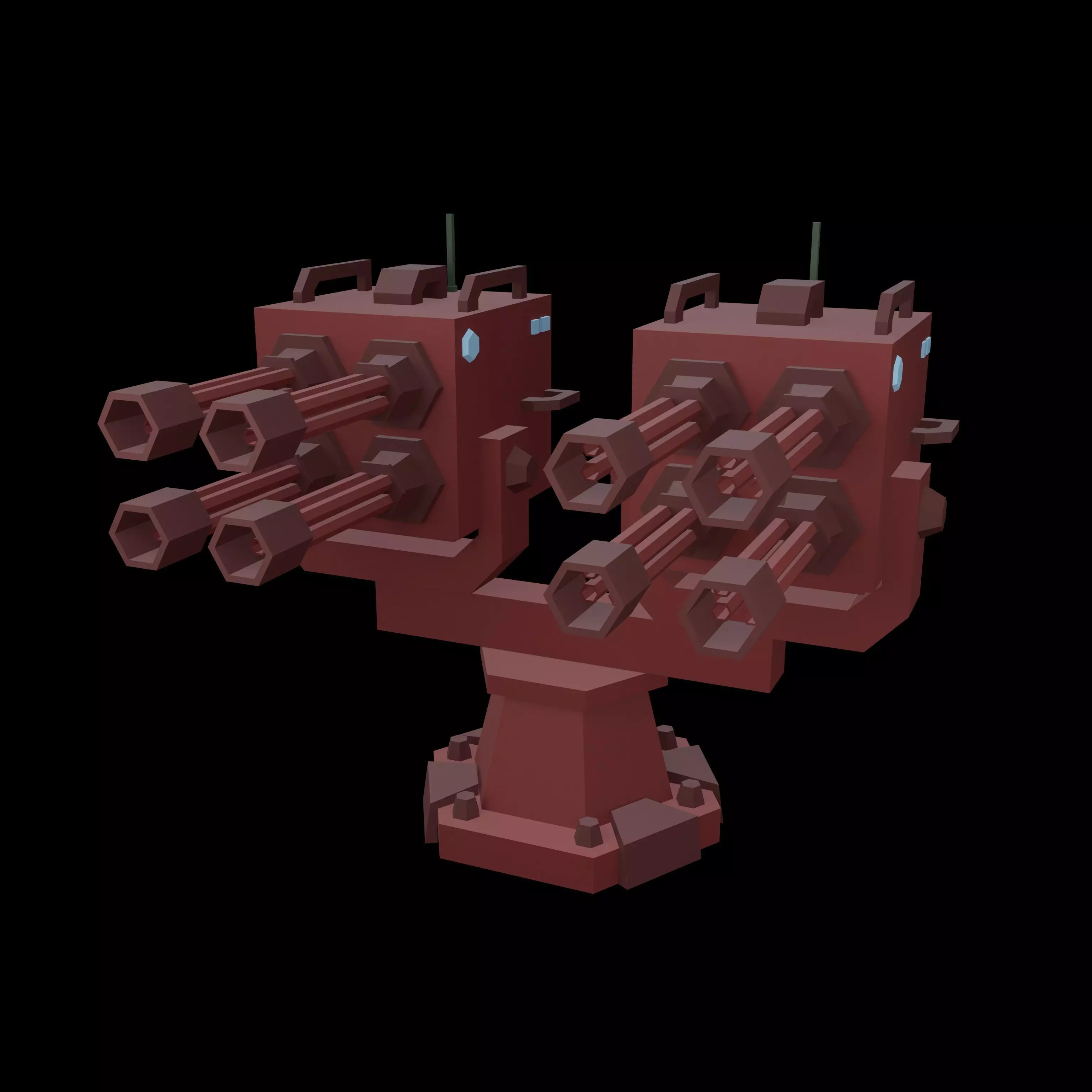 Tower Defence Mechanical v5 003 Low-poly 3D model_0