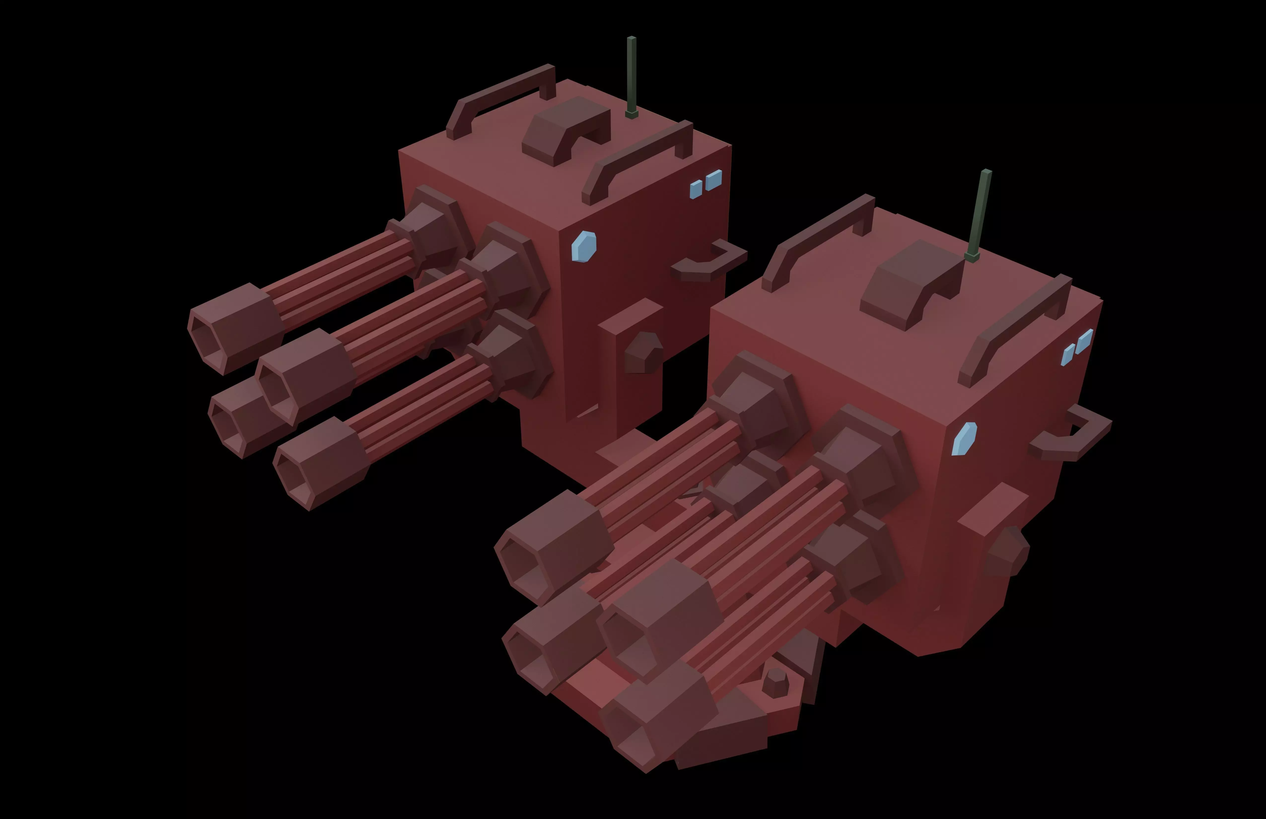 Tower Defence Mechanical v5 003 Low-poly 3D model_2