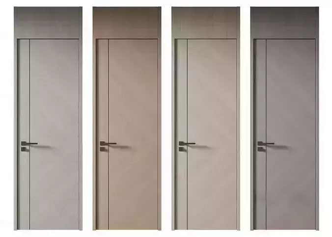 Modern Minimalist Interior Door Collection with Wooden Finish