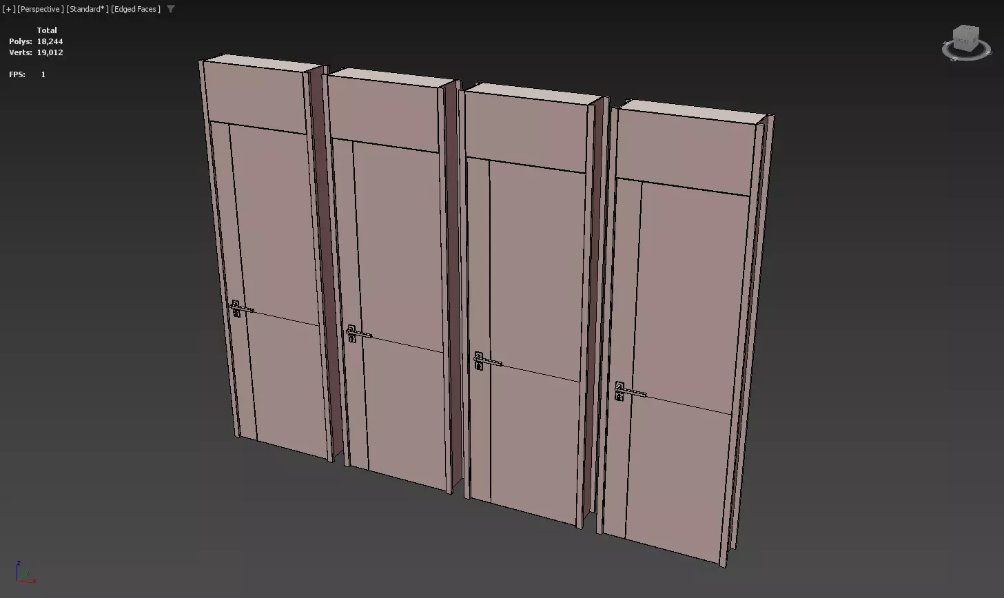 Modern Minimalist Interior Door Collection with Wooden Finish 3D model_4