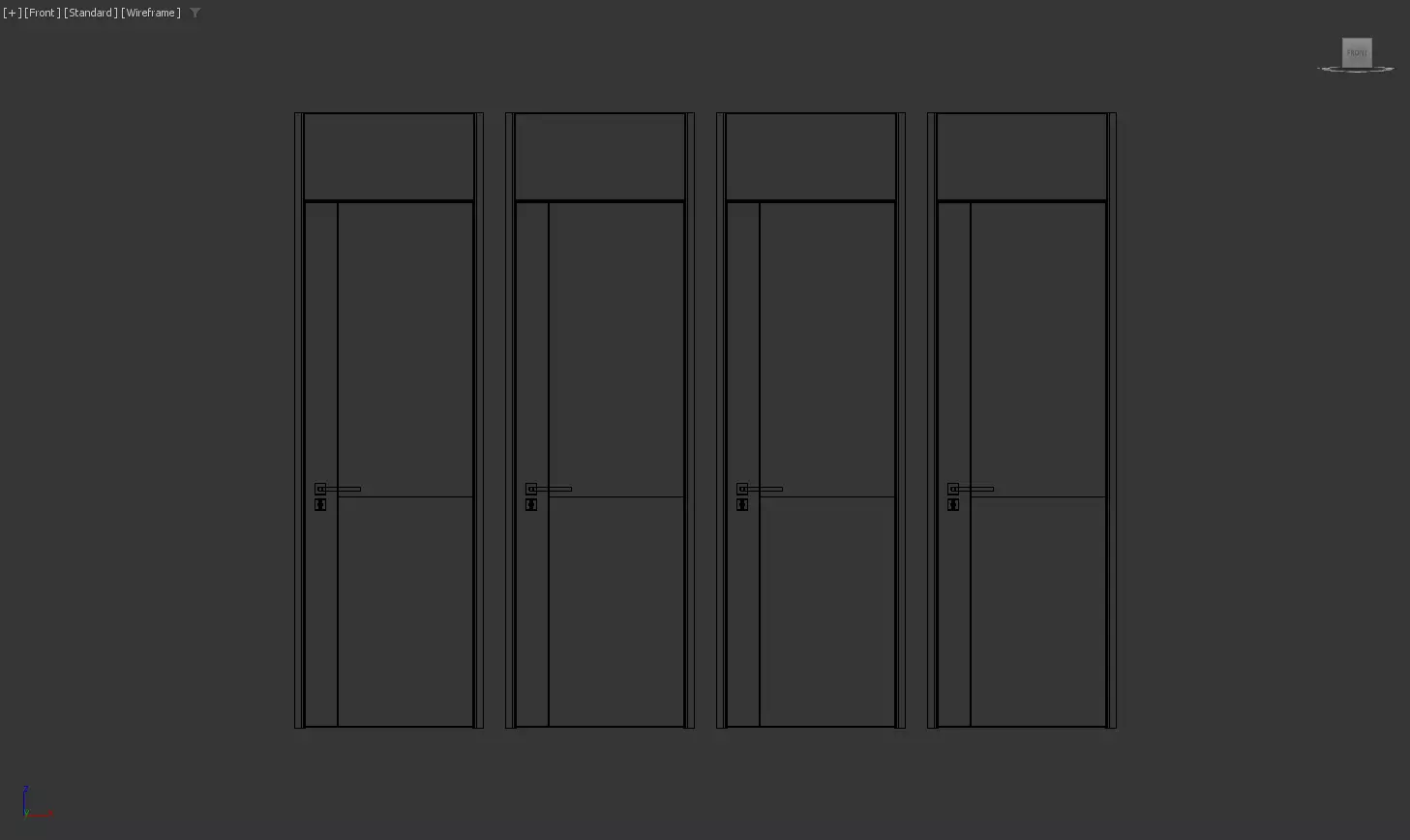 Modern Minimalist Interior Door Collection with Wooden Finish 3D model_3