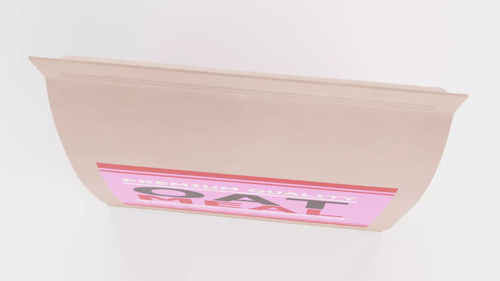 Oat Meal - Product Concept Packaging Low-poly 3D model_3