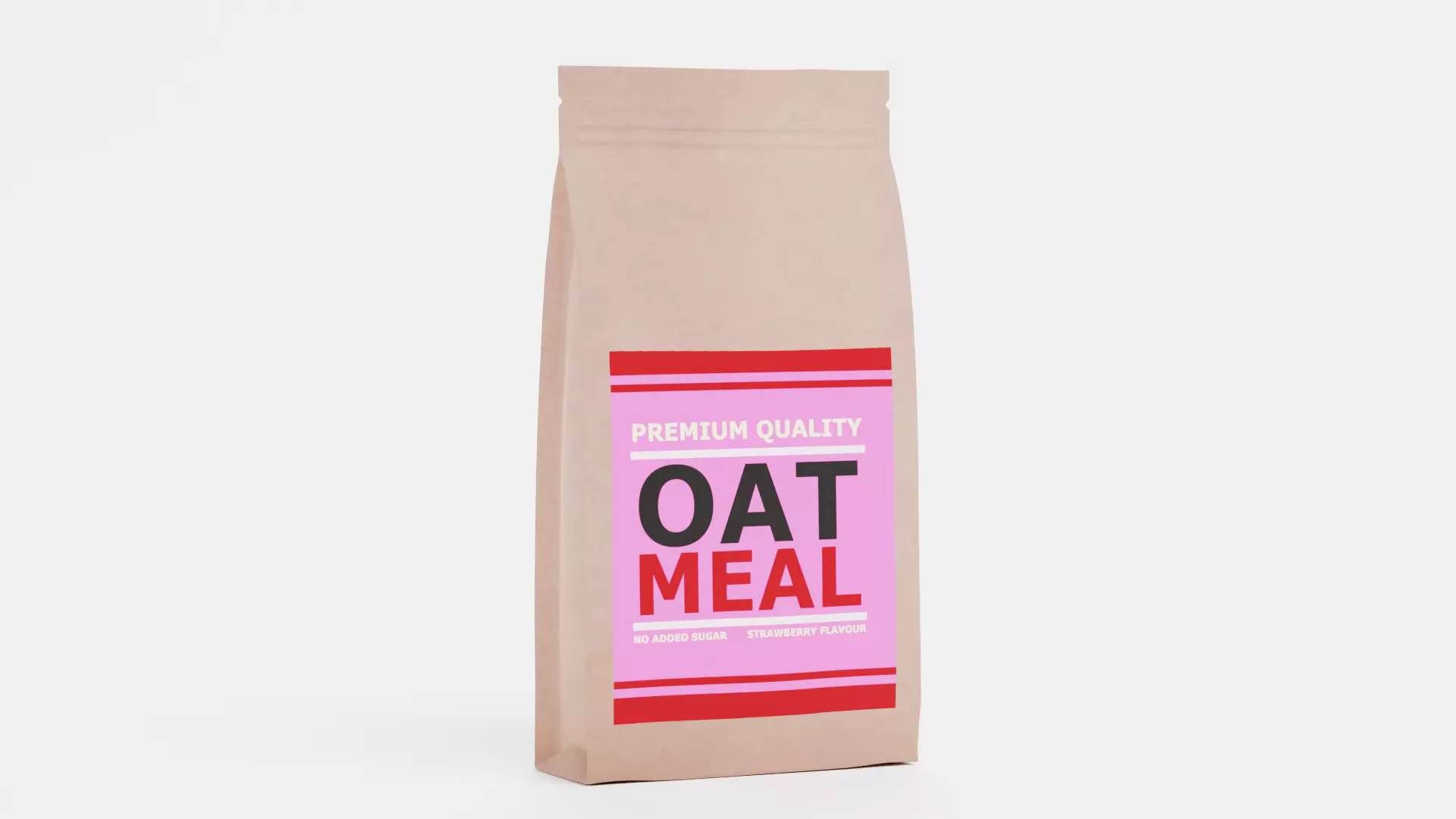 Oat Meal - Product Concept Packaging Low-poly 3D model_0