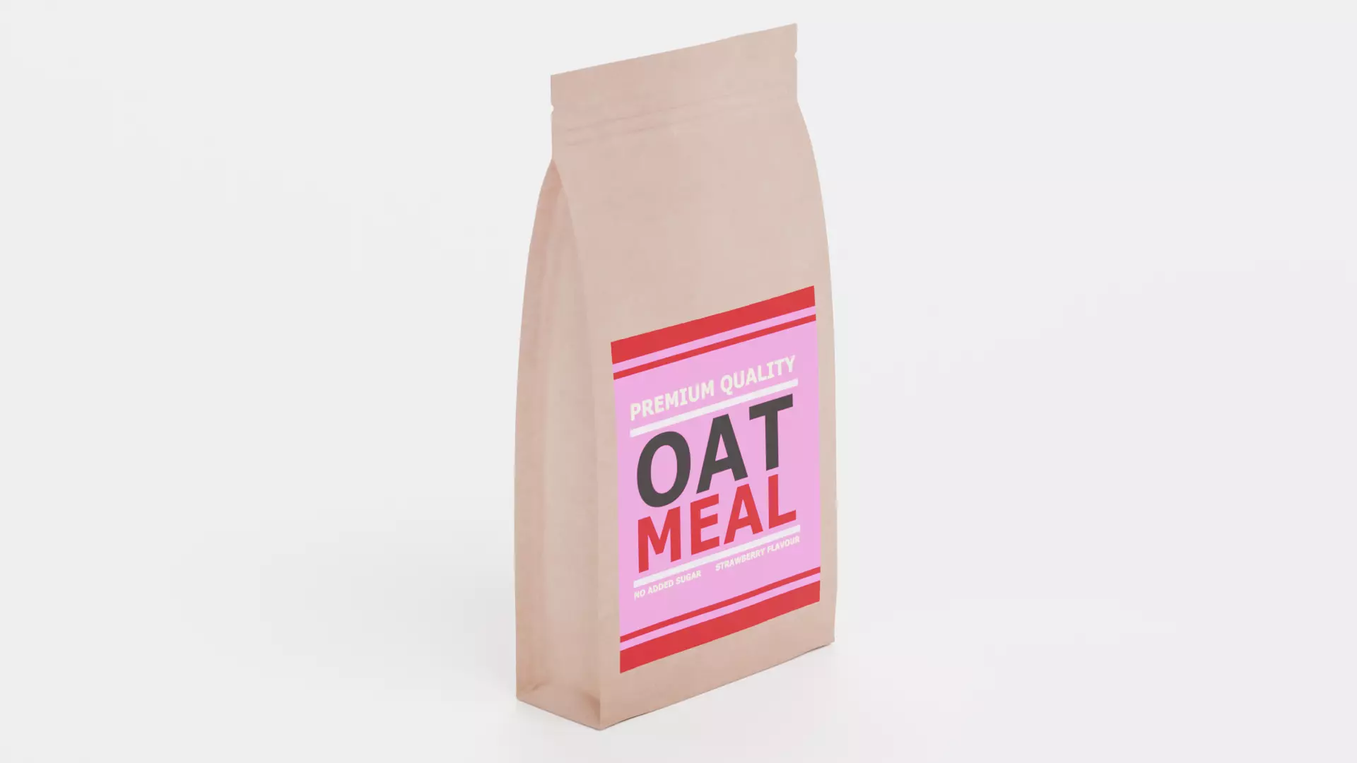 Oat Meal - Product Concept Packaging Low-poly 3D model_4