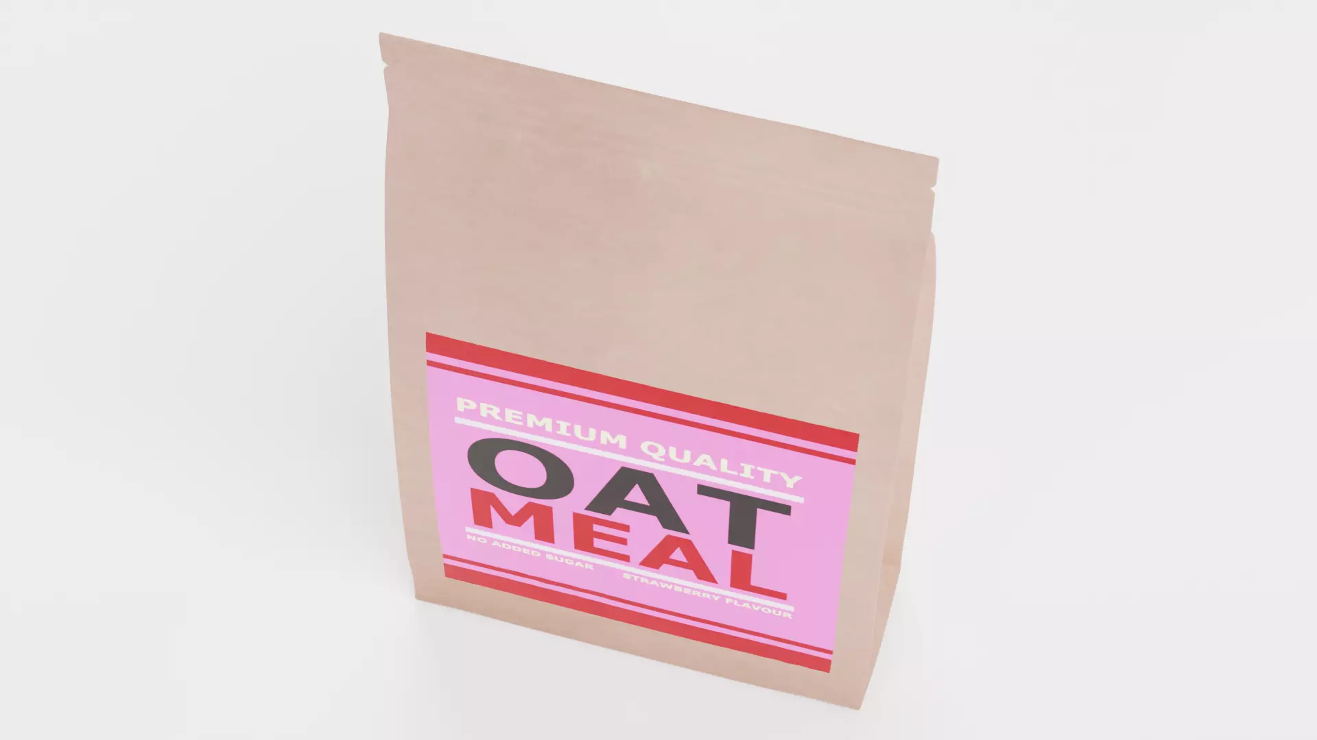 Oat Meal - Product Concept Packaging Low-poly 3D model_2