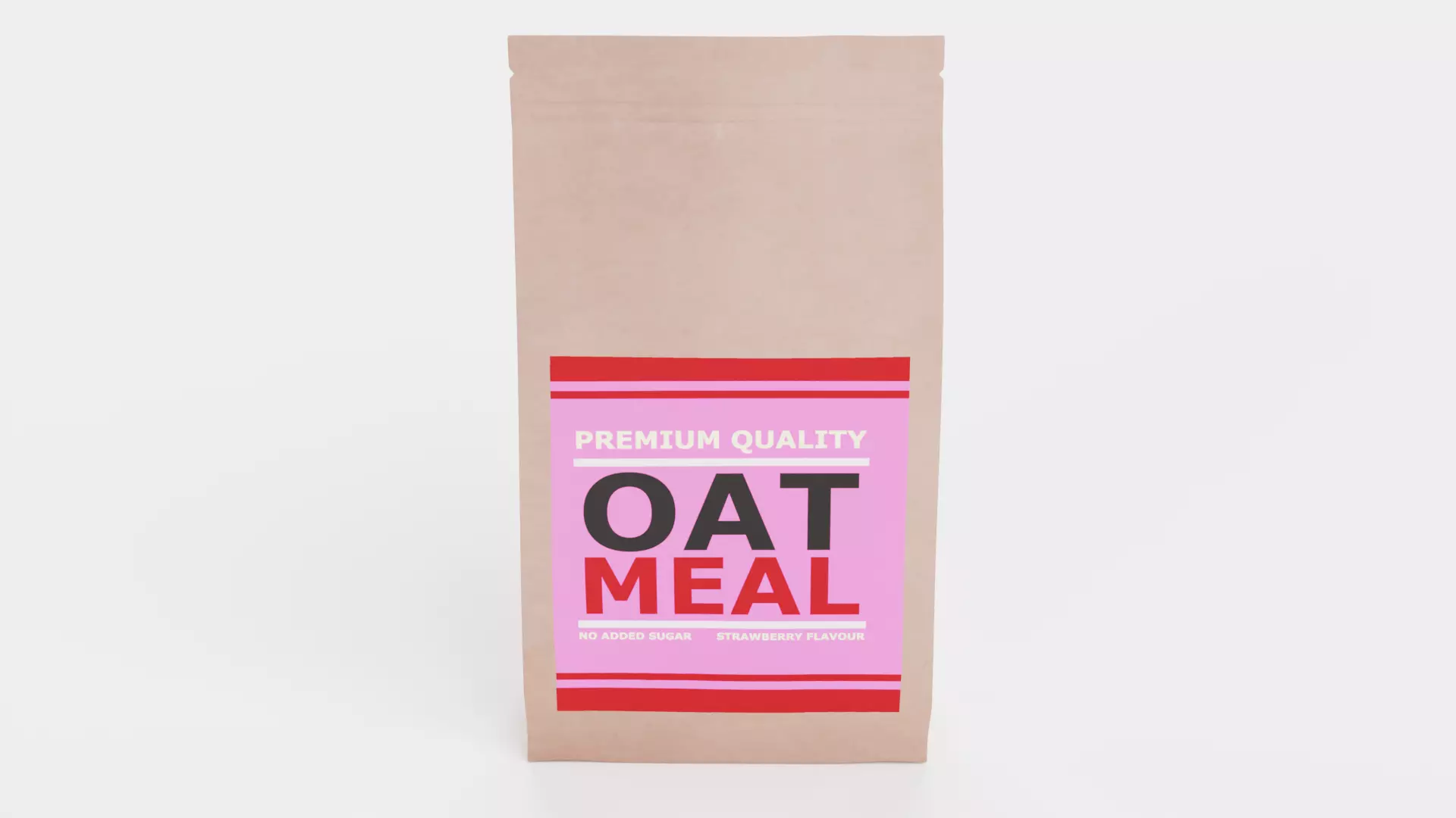 Oat Meal - Product Concept Packaging Low-poly 3D model_1