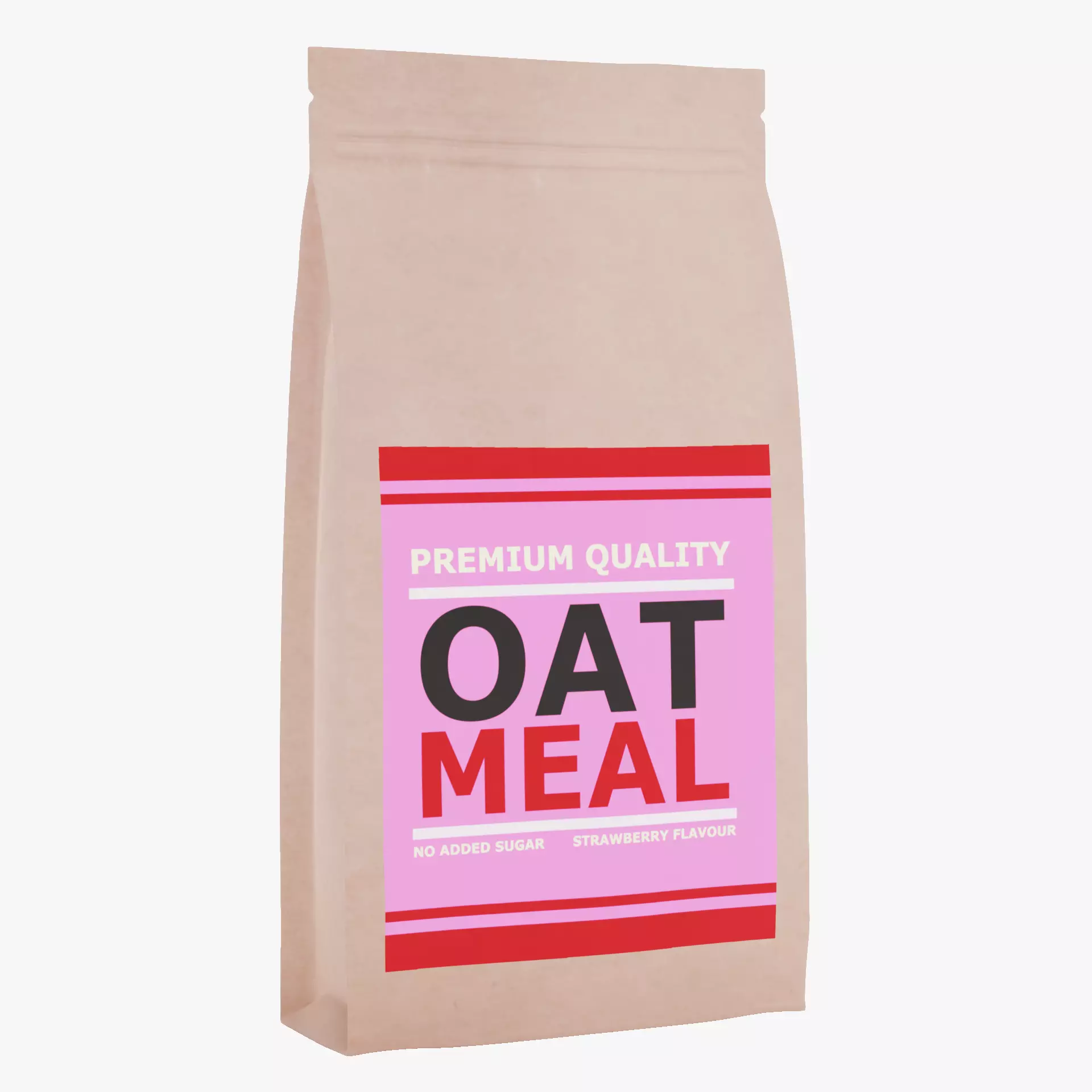 Oat Meal - Product Concept Packaging Low-poly 3D model_11