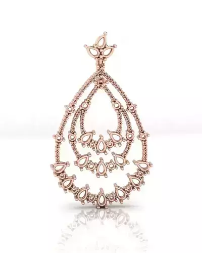 pear and round full jewelry pendant