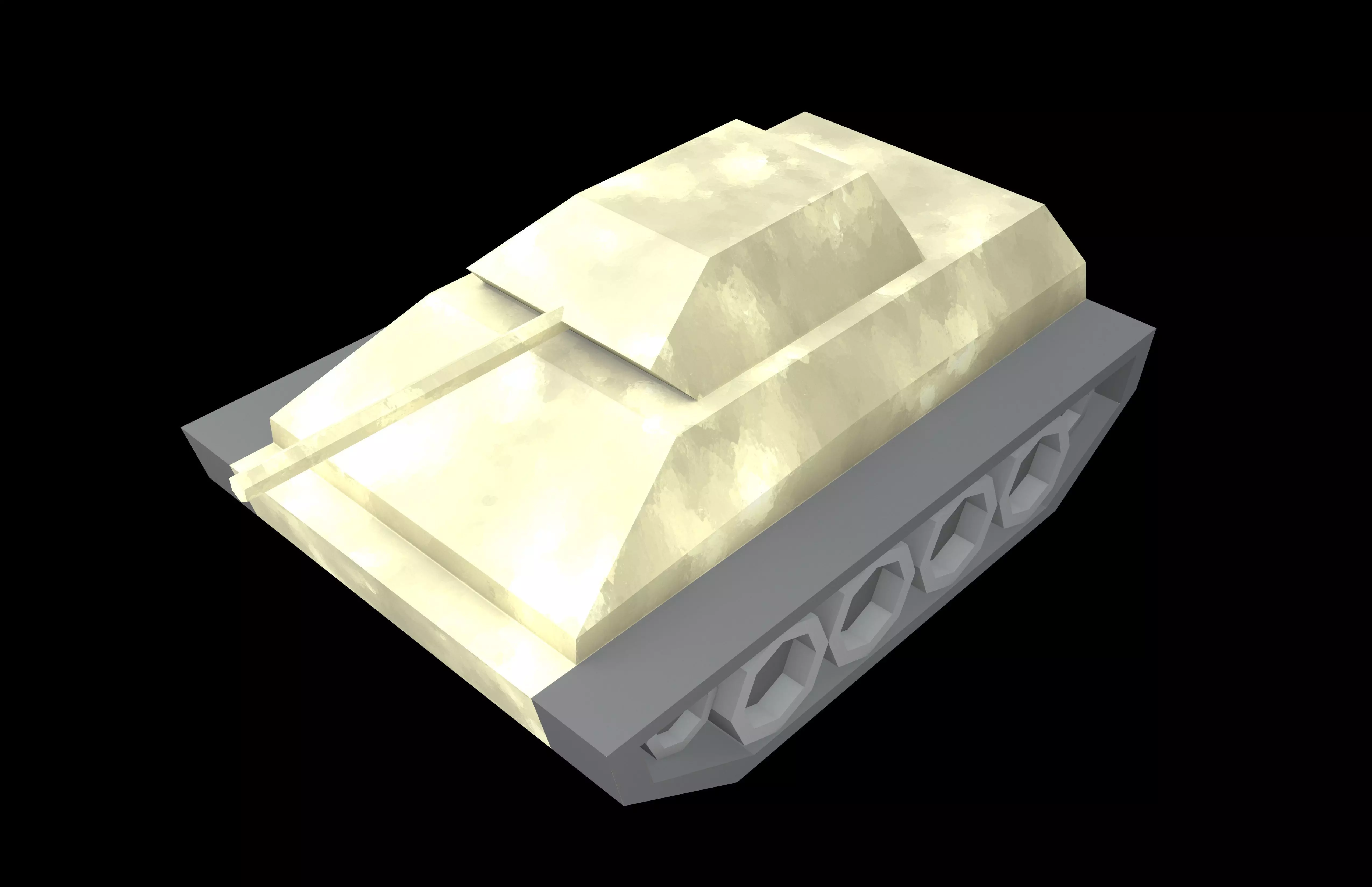 Low Poly Tank v1 001 Low-poly 3D model_2