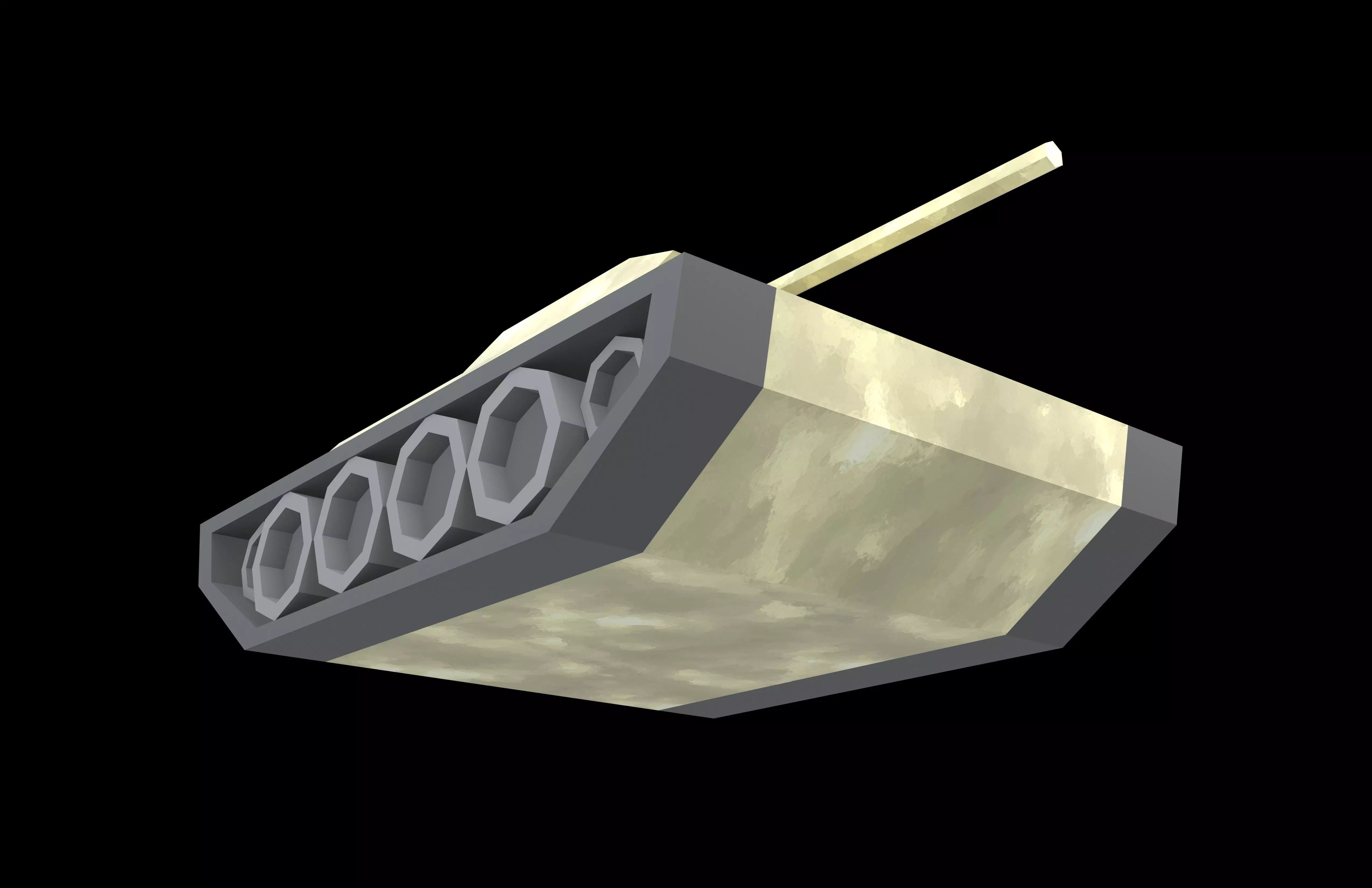 Low Poly Tank v1 001 Low-poly 3D model_3