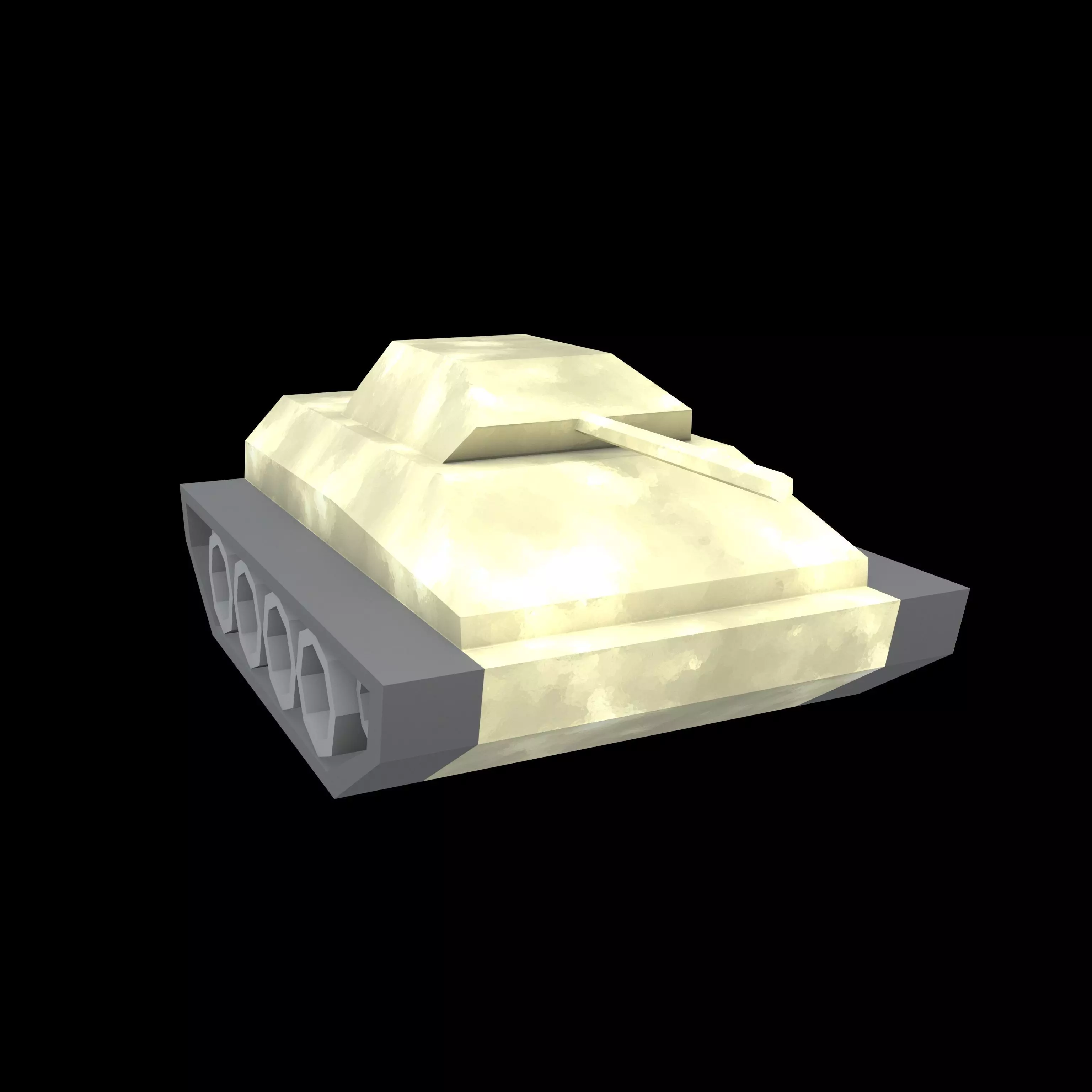 Low Poly Tank v1 001 Low-poly 3D model_0
