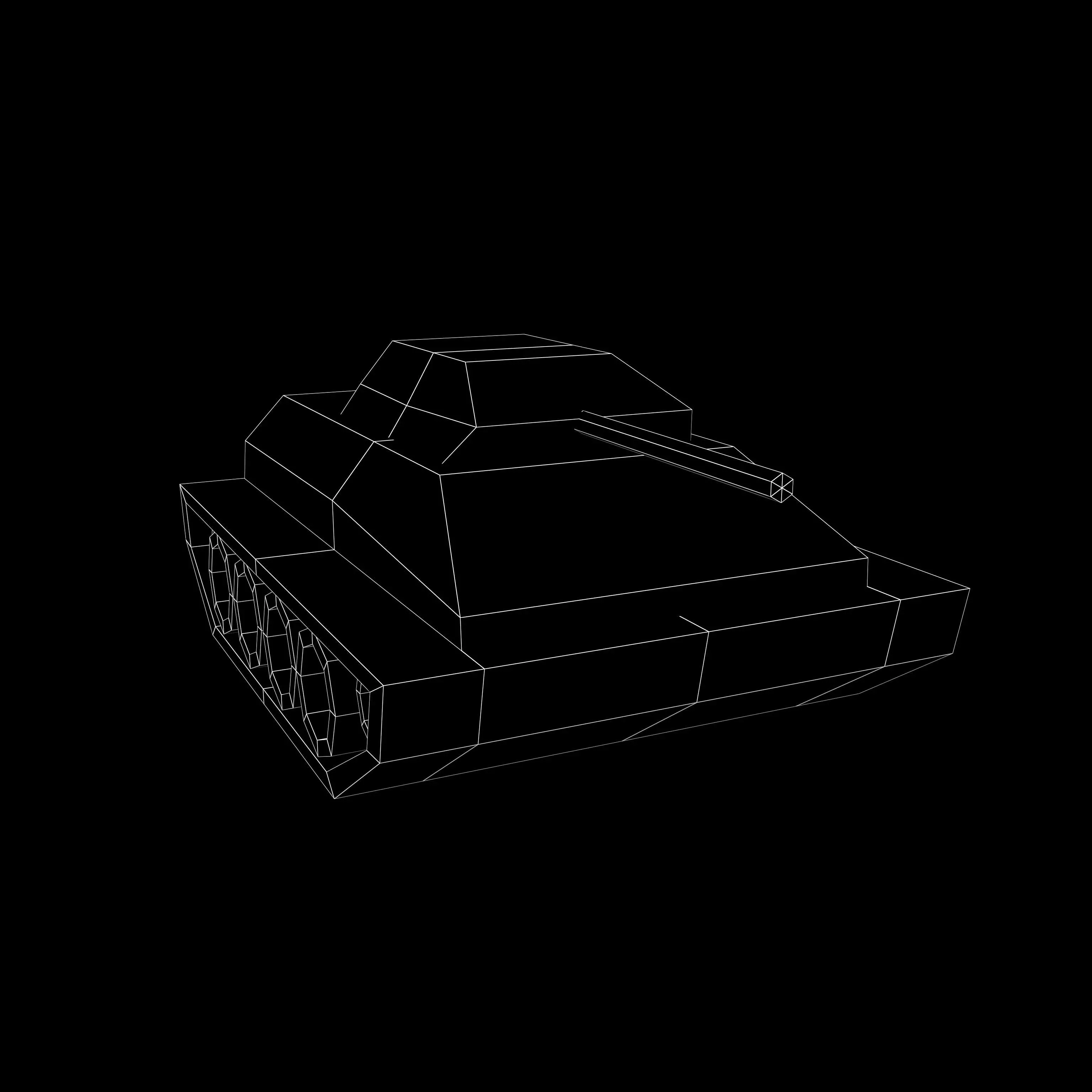 Low Poly Tank v1 001 Low-poly 3D model_4