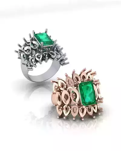 emerald marquise halo jewelry ring 