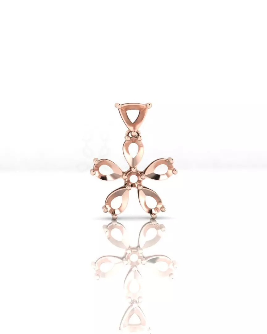 triangle and pear jewelry pendant 3D print model