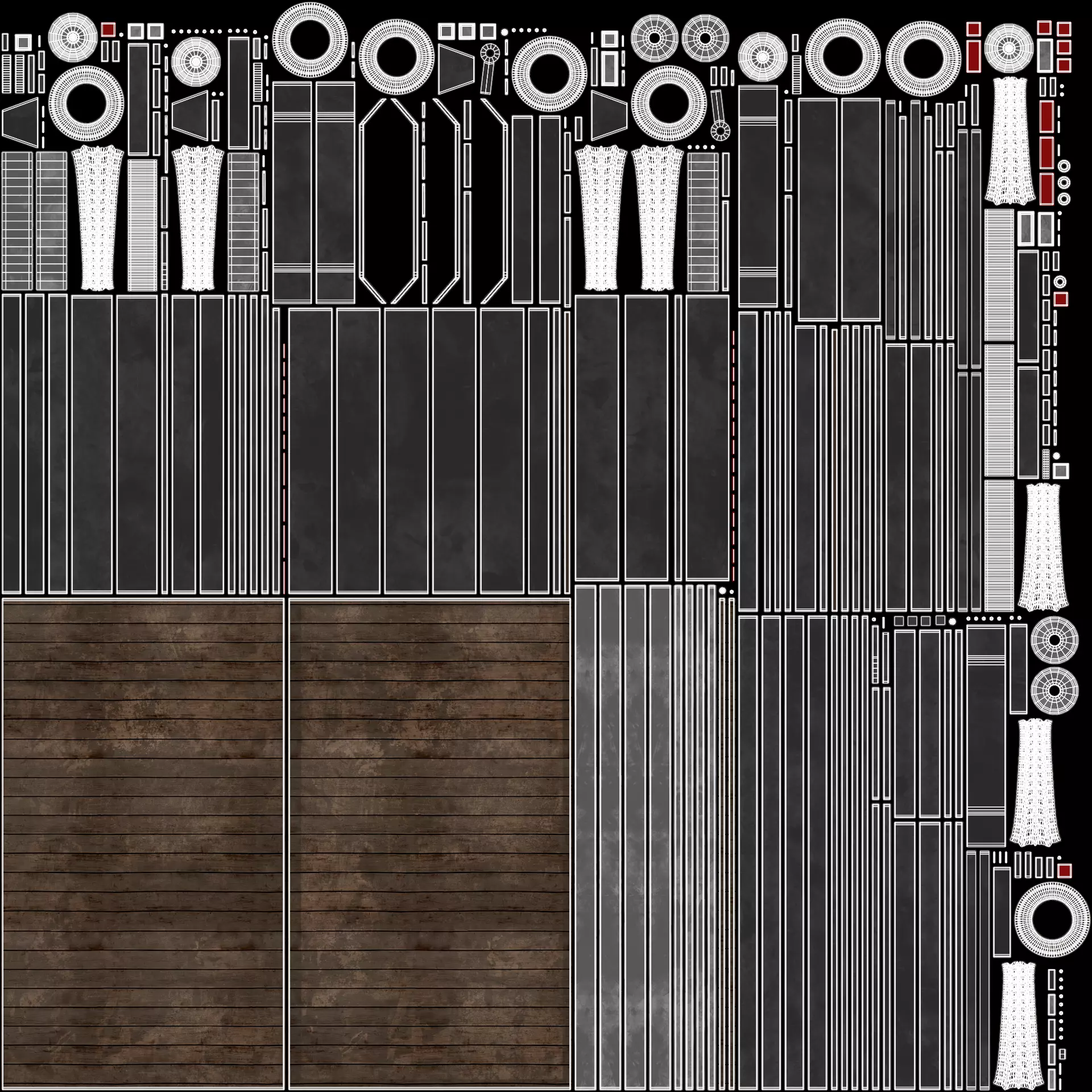 Old Utility Trailer V1 - Compact Drop Deck Vehicle Base Low-poly 3D model_7