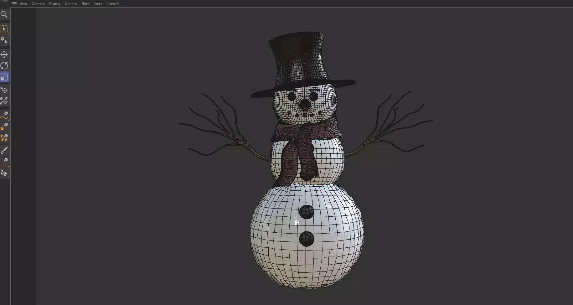 SNOWMAN christmas Low-poly 3D model_5