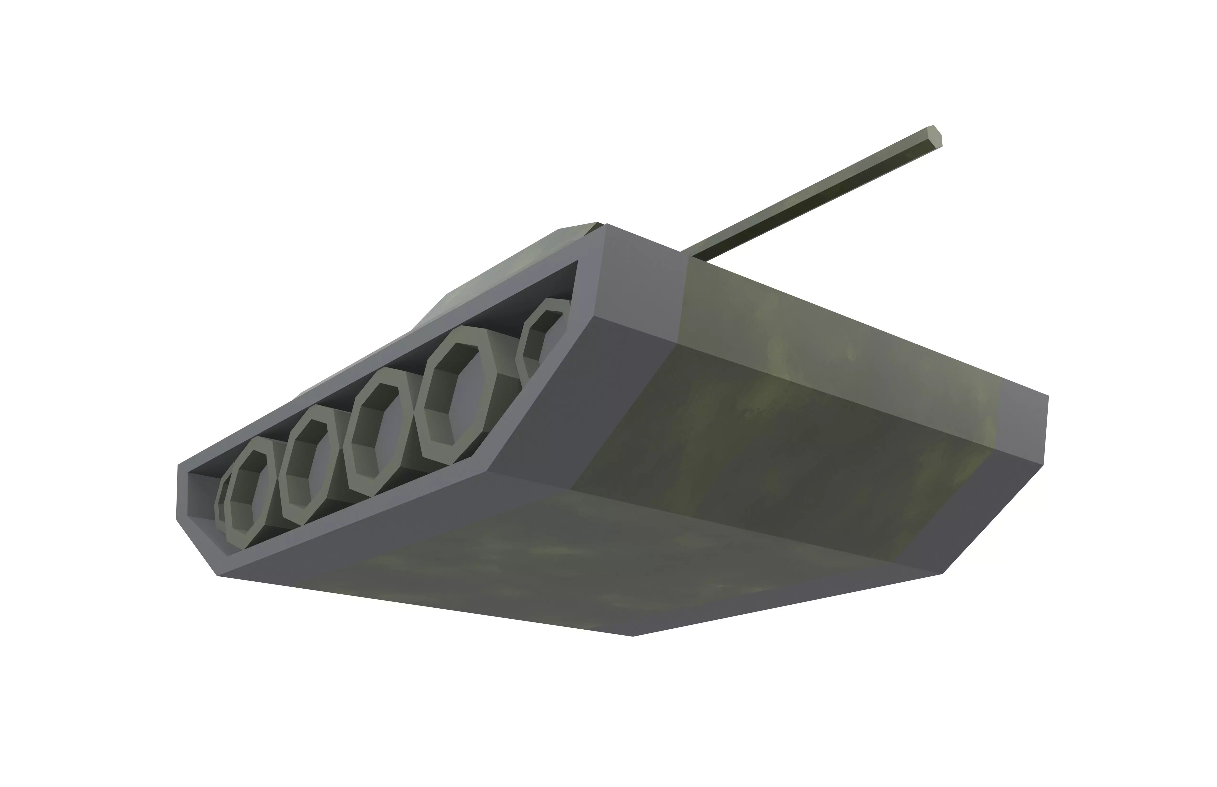 Low Poly Tank v1 003 Low-poly 3D model_3