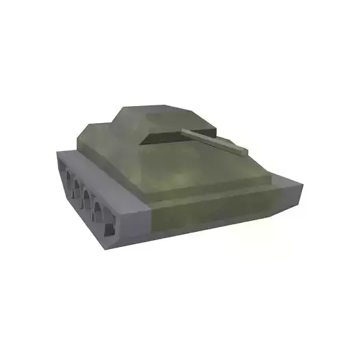 Low Poly Tank v1 003 Low-poly 3D model