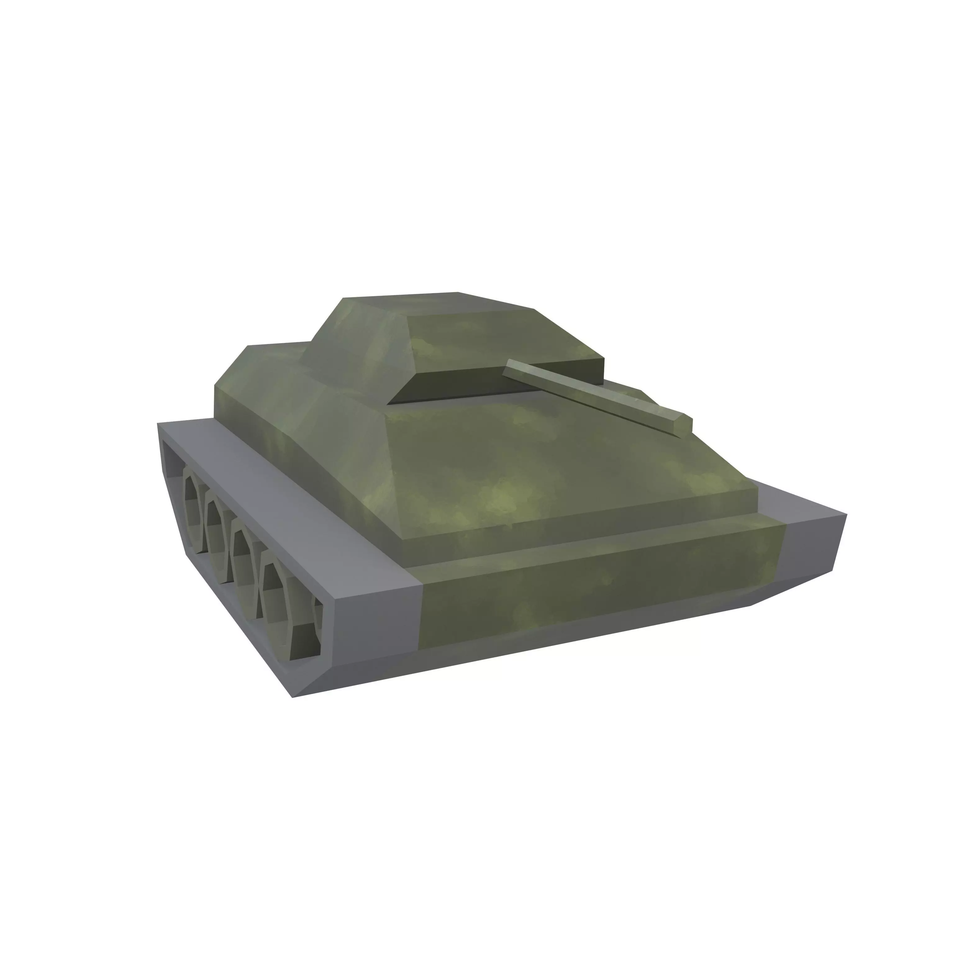 Low Poly Tank v1 003 Low-poly 3D model_0