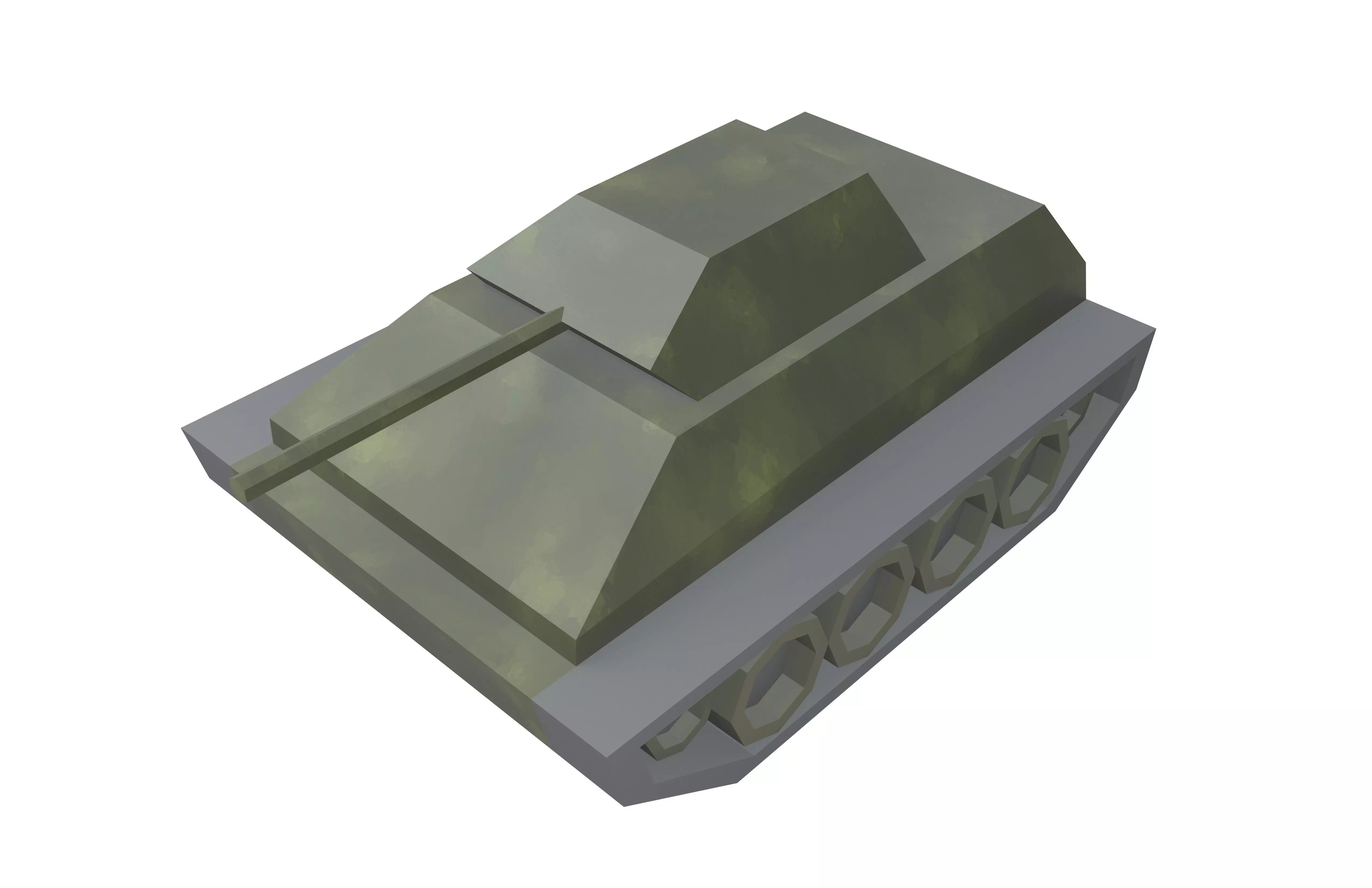 Low Poly Tank v1 003 Low-poly 3D model_2