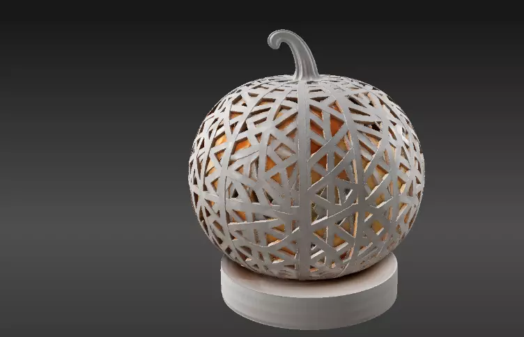 Luxury Hollow Pumpkin Lantern 3D Model Decor Print-Ready 3D print model_3