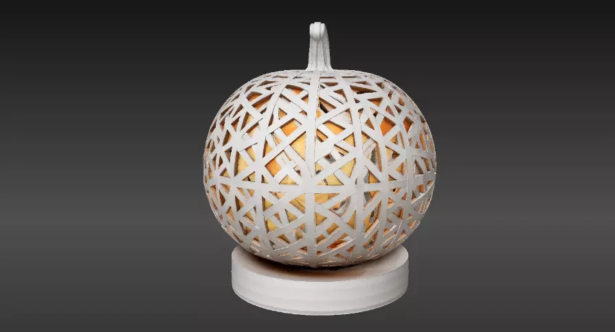 Luxury Hollow Pumpkin Lantern 3D Model Decor Print-Ready 3D print model_0
