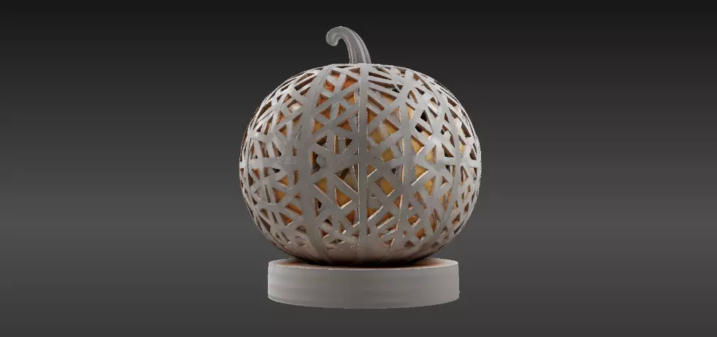 Luxury Hollow Pumpkin Lantern 3D Model Decor Print-Ready 3D print model_7