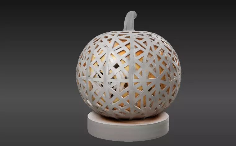 Luxury Hollow Pumpkin Lantern 3D Model Decor Print-Ready 3D print model_2