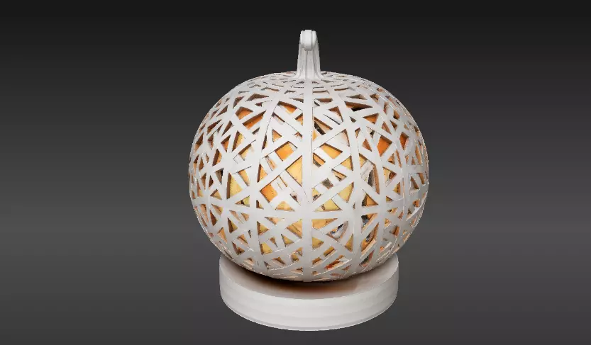 Luxury Hollow Pumpkin Lantern 3D Model Decor Print-Ready 3D print model_4