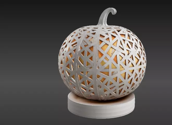 Luxury Hollow Pumpkin Lantern 3D Model Decor Print-Ready 3D print model_6
