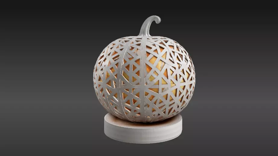 Luxury Hollow Pumpkin Lantern 3D Model Decor Print-Ready 3D print model_1