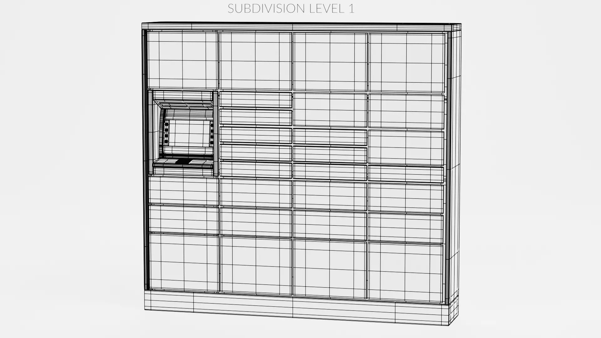Parcel Locker V1 - Automated Package Delivery Station Low-poly 3D model_8