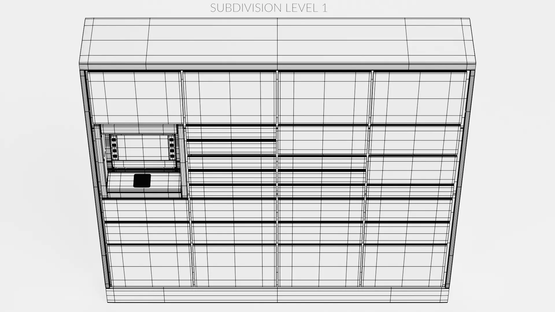Parcel Locker V1 - Automated Package Delivery Station Low-poly 3D model_10