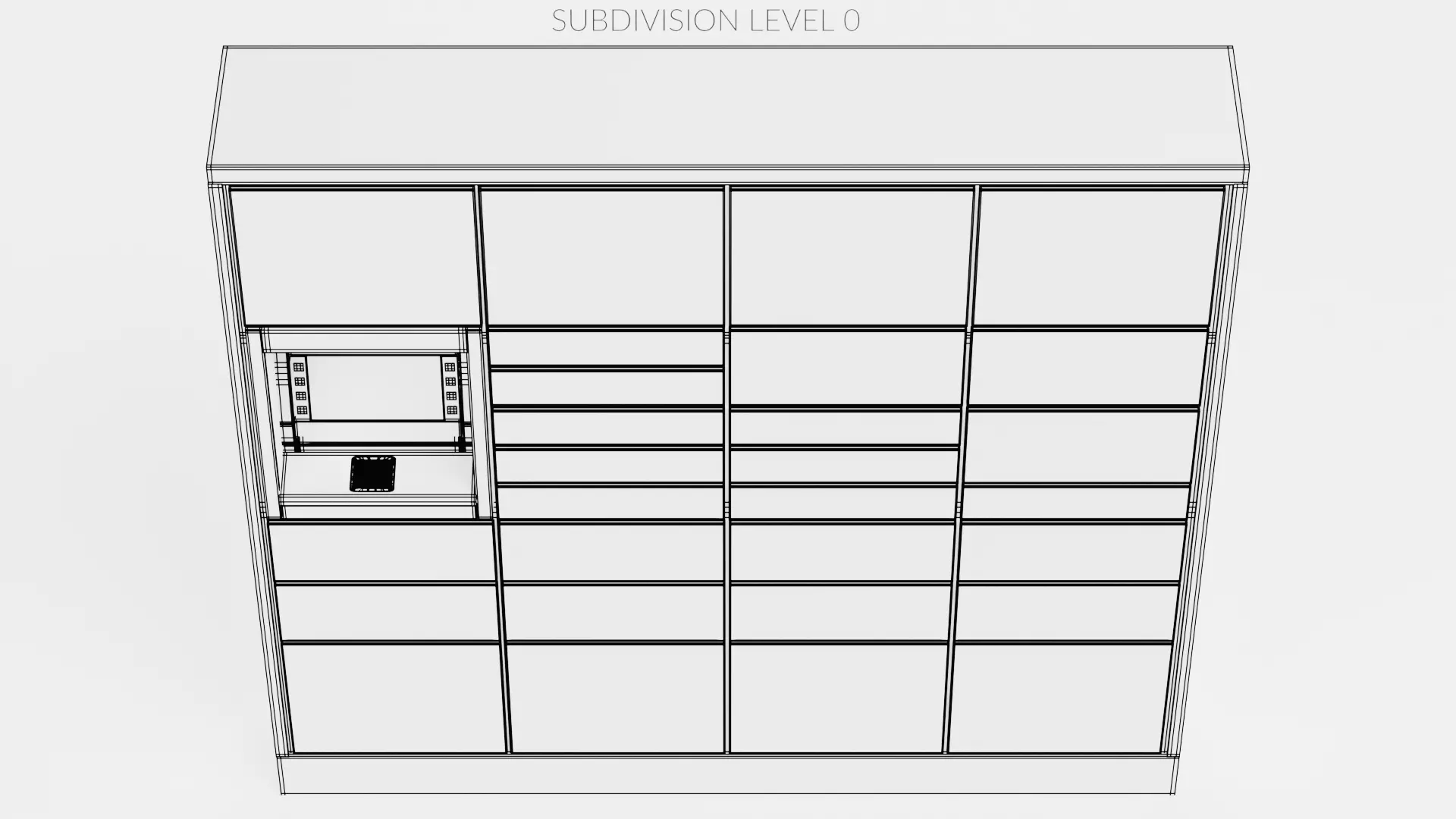 Parcel Locker V1 - Automated Package Delivery Station Low-poly 3D model_9