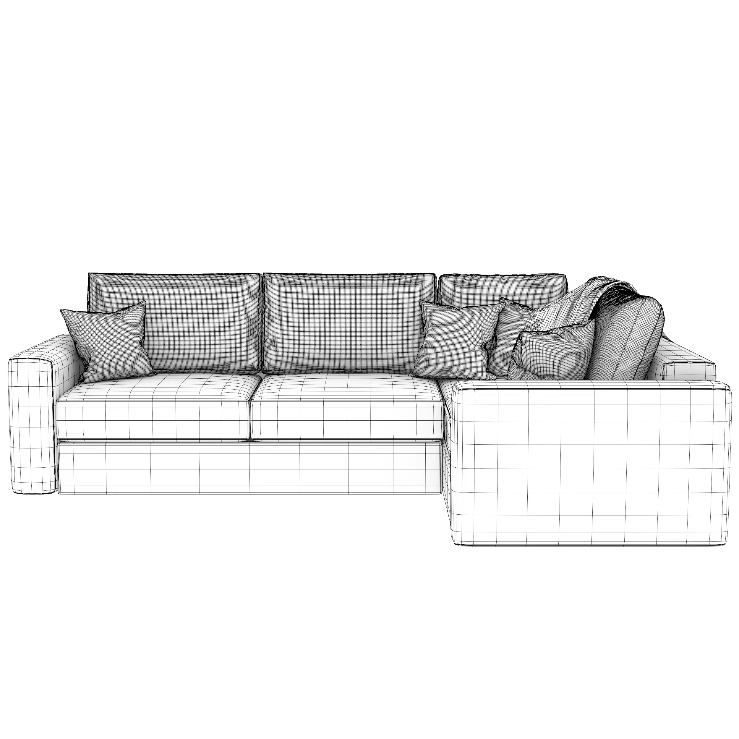 Corner sofa 3D model_4