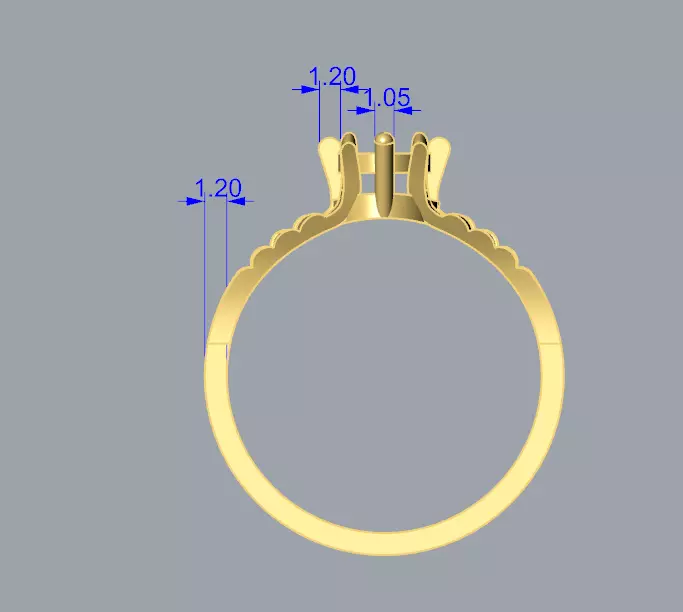 Oval Cut Diamond Solitaire Engagement Ring 3D Print Model 3D print model_3