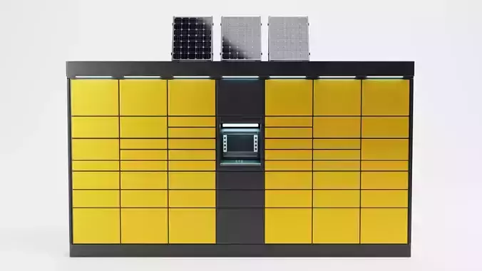 Parcel Locker V3 - Package Delivery Station with Solar Panels