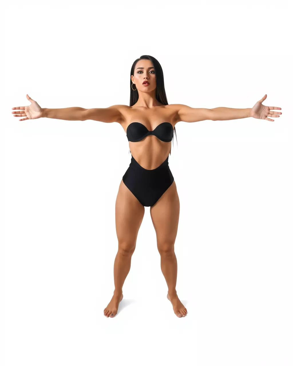 Dynamic Female Character model pack Low-poly 3D model_3