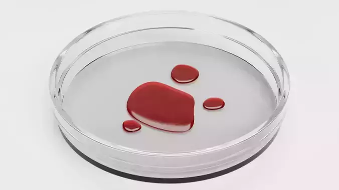Petri Dish with Blood Drops
