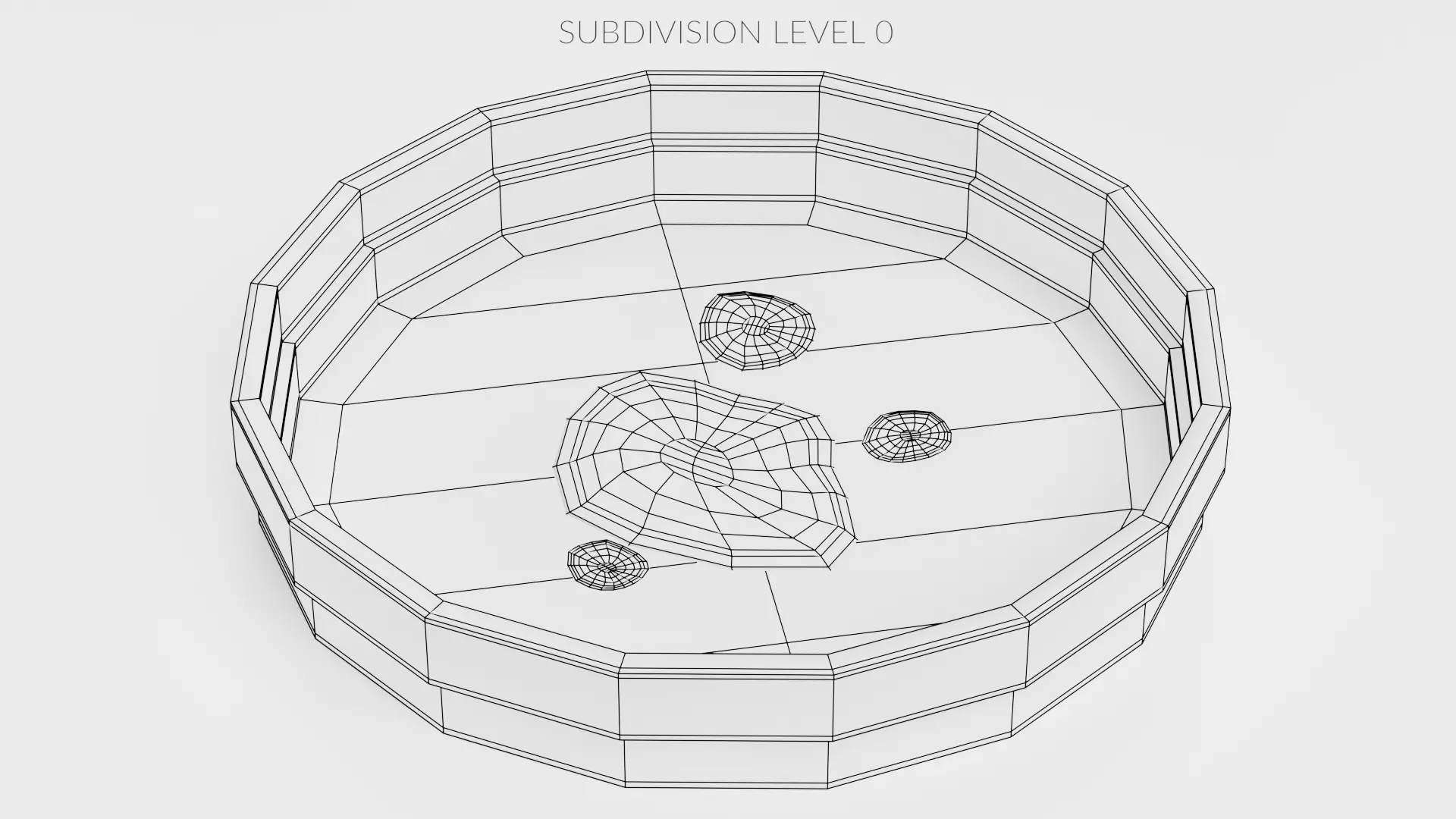 Petri Dish with Blood Drops Low-poly 3D model_8