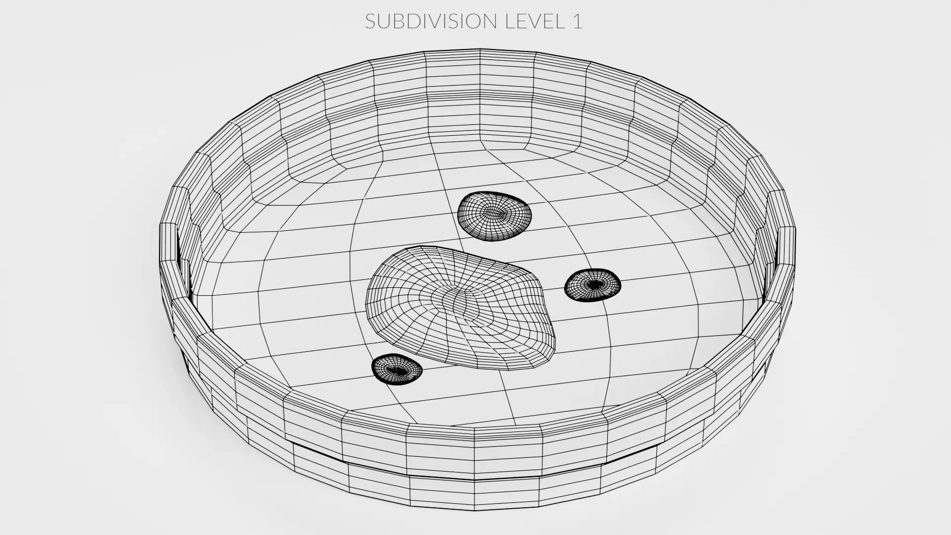 Petri Dish with Blood Drops Low-poly 3D model_9