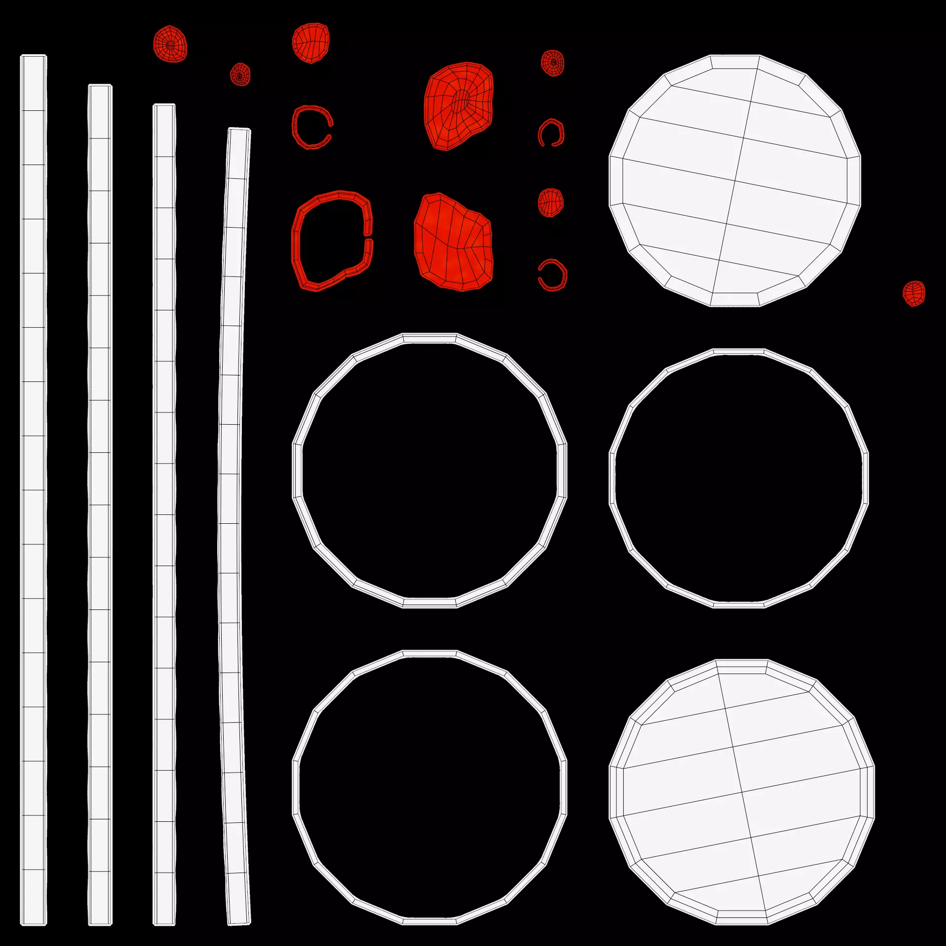 Petri Dish with Blood Drops Low-poly 3D model_7