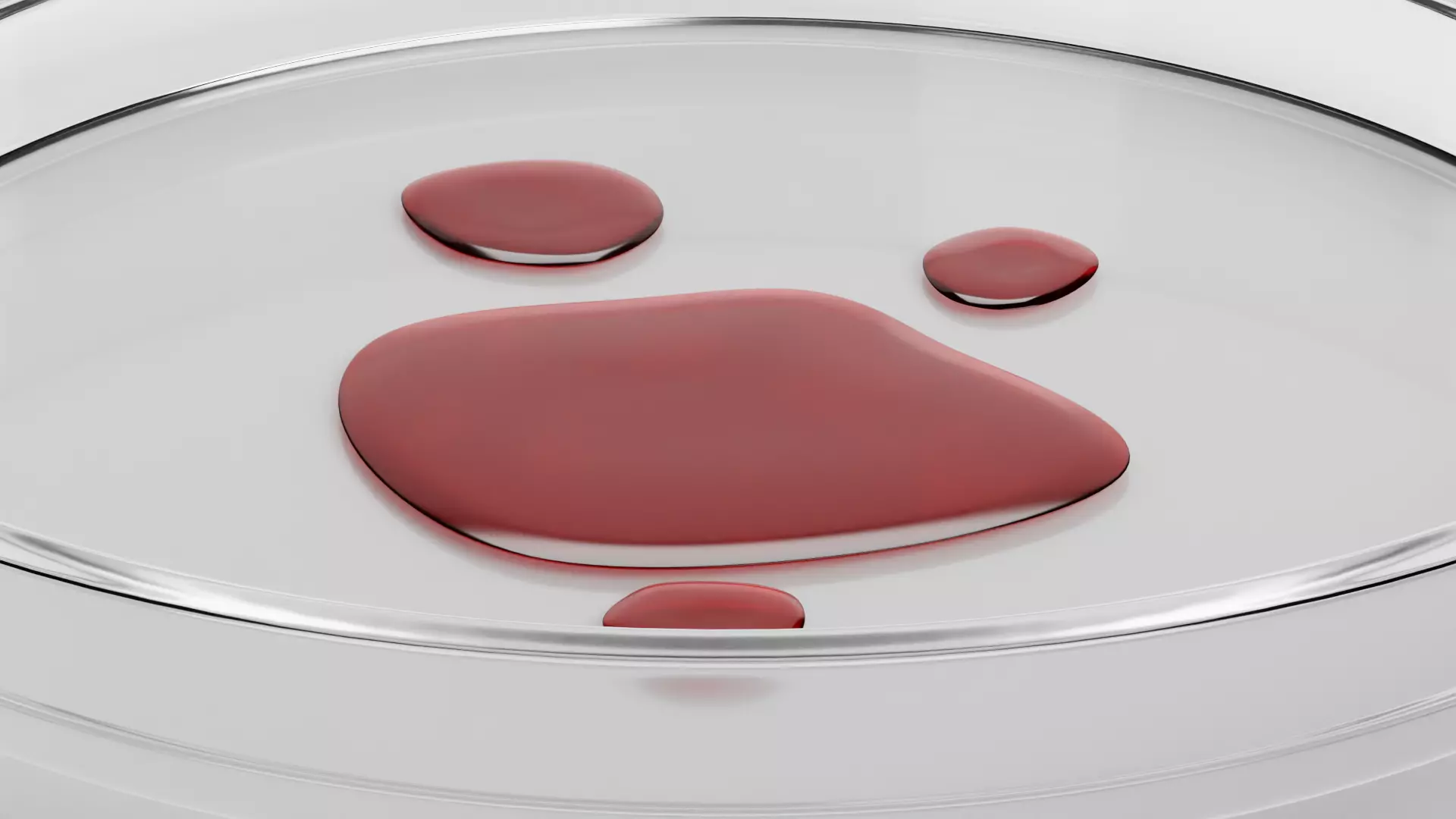 Petri Dish with Blood Drops Low-poly 3D model_6