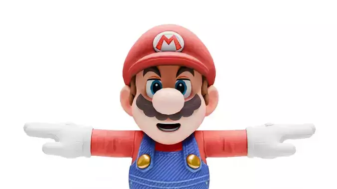 Mario Low-poly 3D model
