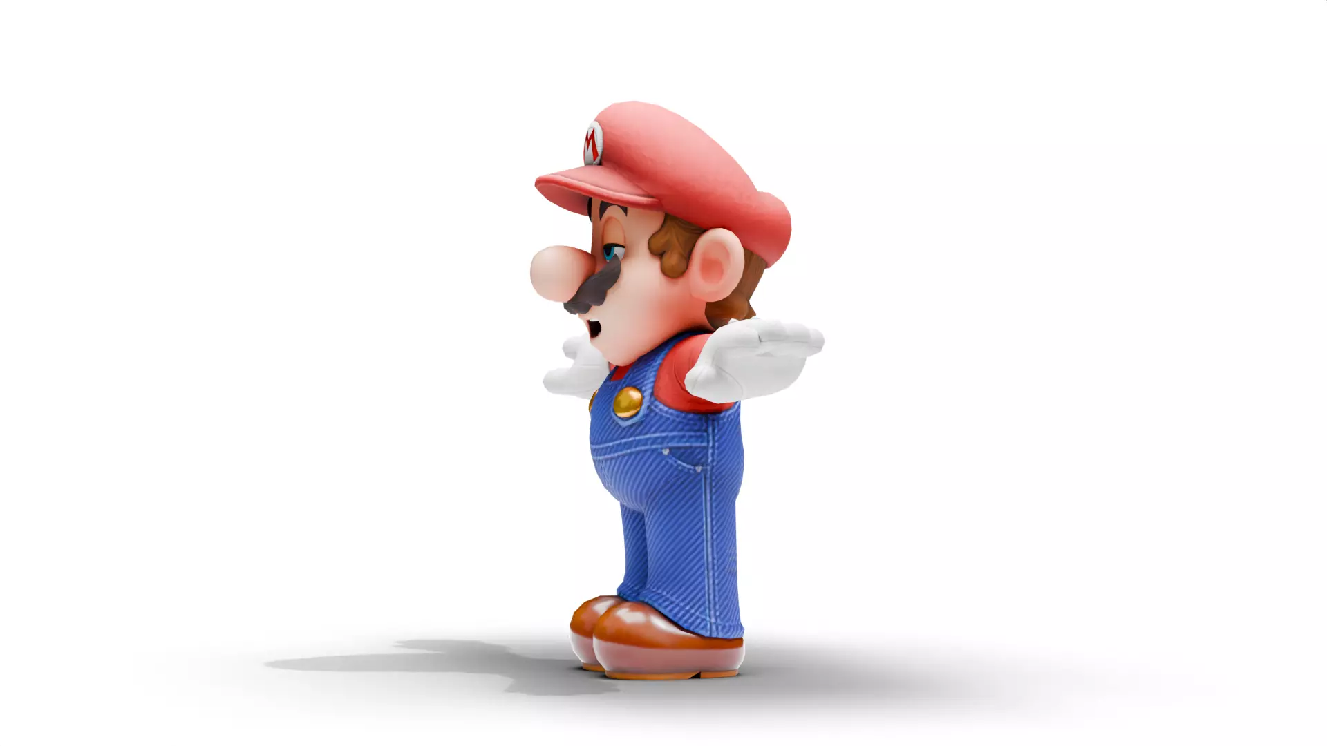 Mario Low-poly 3D model_5