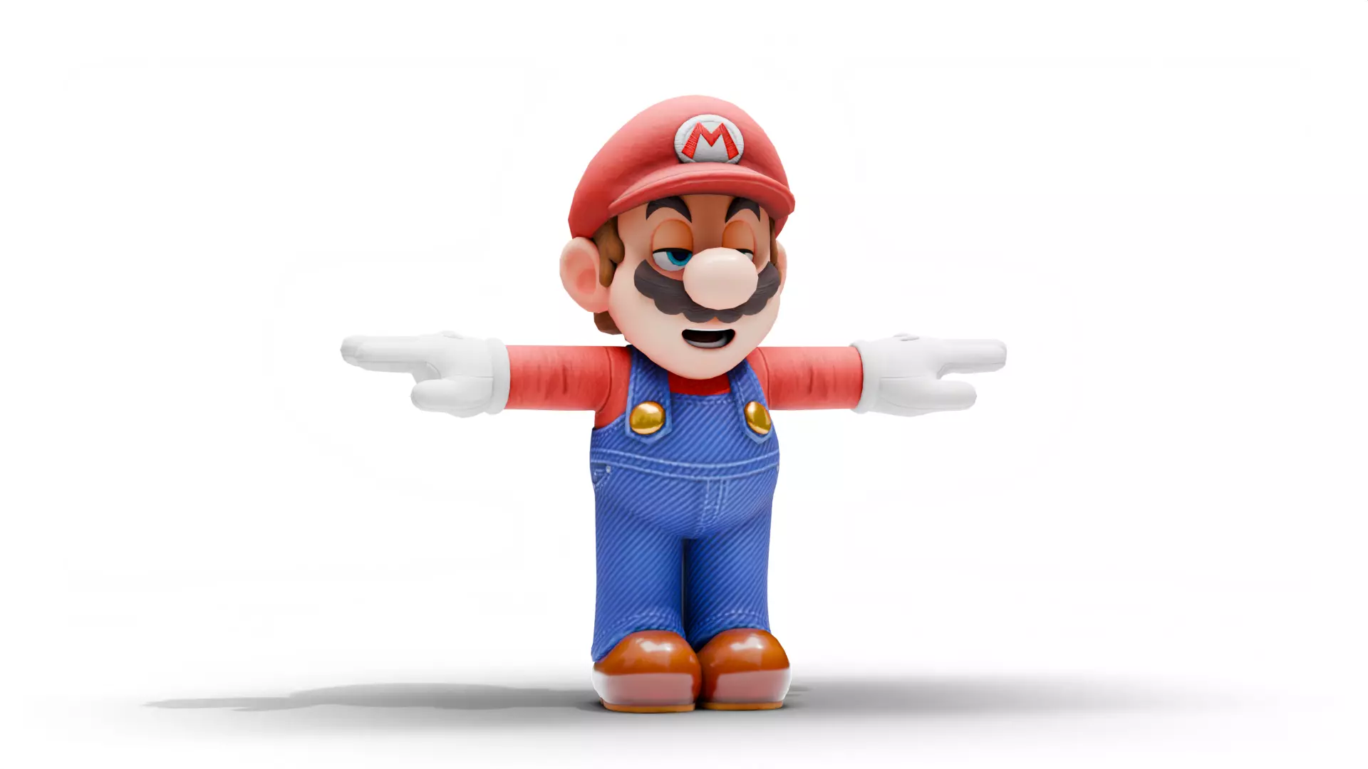Mario Low-poly 3D model_3