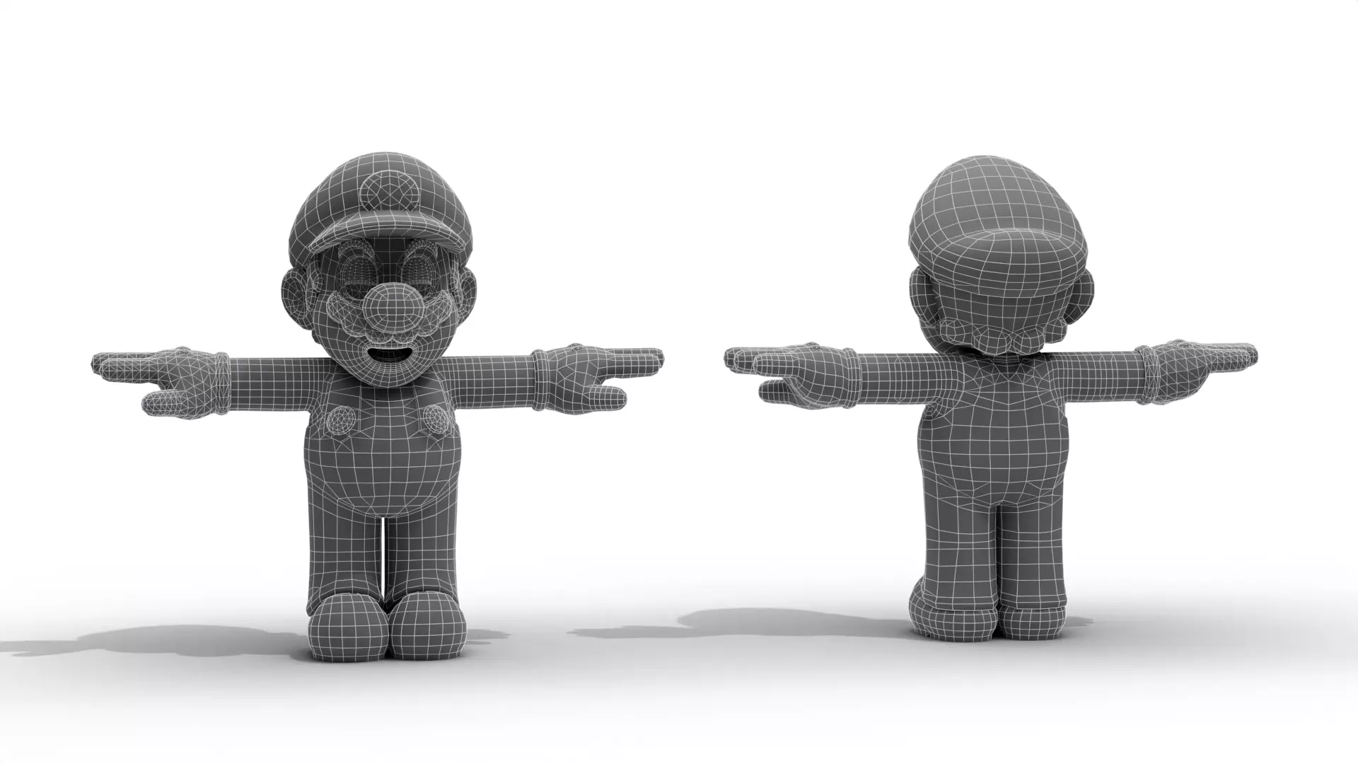 Mario Low-poly 3D model_12