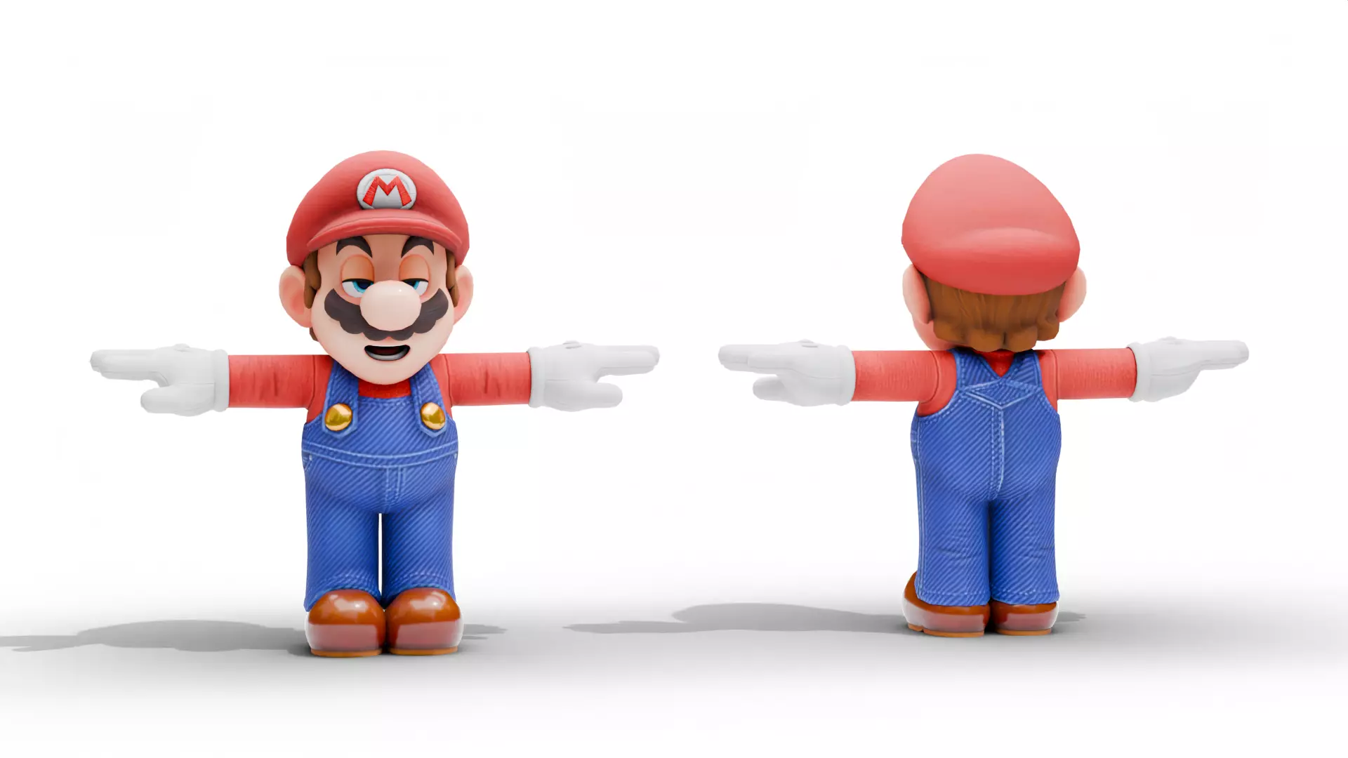 Mario Low-poly 3D model_10