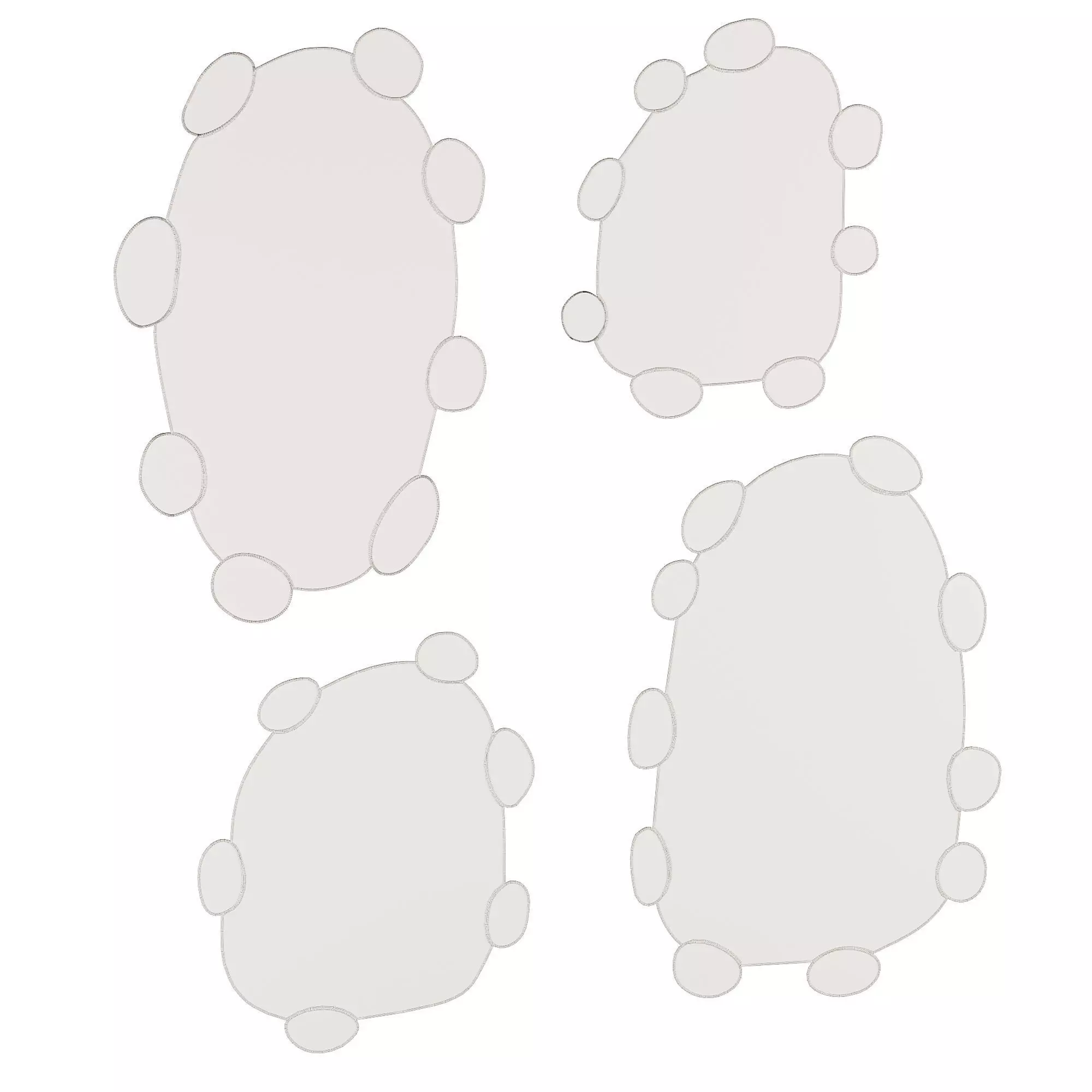 Set of Colorful Mirrors by Katie Kohls 3D model_5