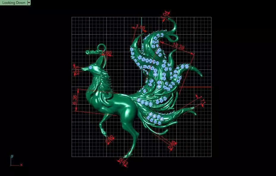 Fox Pendant jewelry - Tailed Fox for Her 3D print model_11